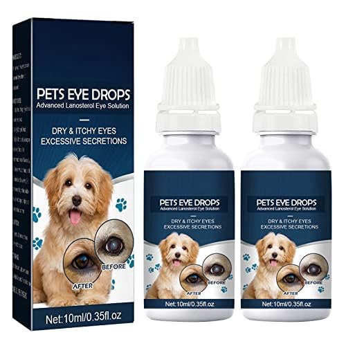 MGDYSS Cataract Drops for Pets, Gentle&Safe Dog Eye Drops, Improve Eye Vision and Cataracts, for Dogs, Cats, Horses, Rabbit, 2 Pcs