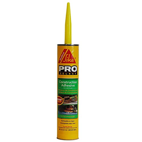 Sika SikaBond Construction Adhesive - Advanced polyurethane caulk - Gray - For outdoor surface use - Water immersible and waterproof - 10.1ml