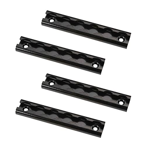 US Cargo Control Black L Track, 6 Inch Length, Perfect for Securing Motorcycles, ATVs, Dirt Bikes, Utility Tractors, and More, Use On Pickup Trucks, Vans, Or Enclosed Trailers, 4 Pack