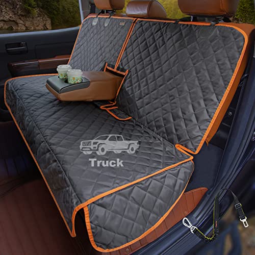 iBuddy Bench Dog Seat Cover for Truck Waterproof Truck Back Seat Cover Protector for Kids Without Smell Heavy Duty and Nonslip Pet Truck Seat Cover for Dogs Machine Washable