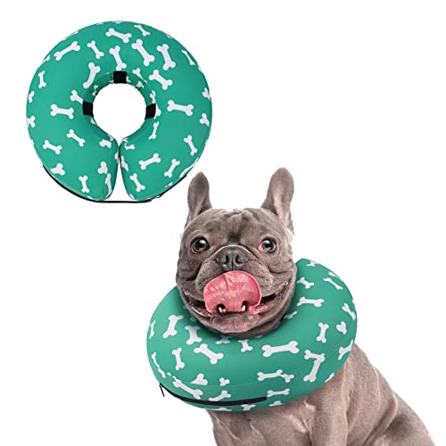 Supet Inflatable Dog Cone Collar Alternative After Surgery, Dog Neck Donut Collar Recovery E Collar, Soft Dog Cone for Small Medium Large Dogs