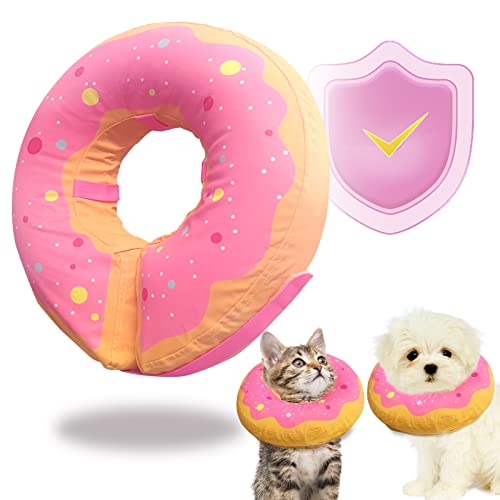 Inflatable Dog Cone Collar for Large Medium Small Dogs, Soft Cone Collar for Dogs Cats, Donut Dog Cone Alternative After Surgery S