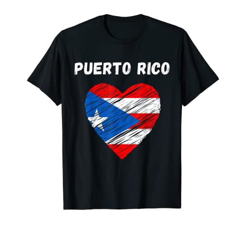 Puerto Rico Flag Holiday Puerto Rico Heart Puerto Rican Flag T-Shirt