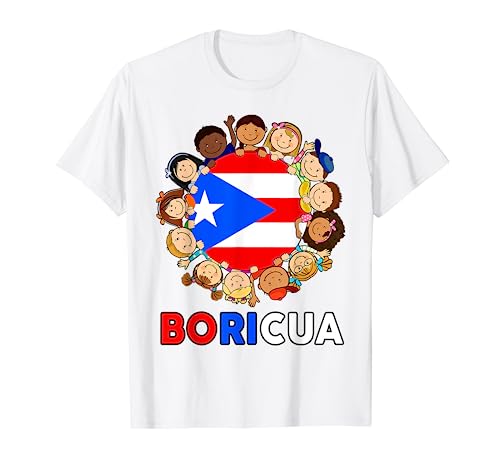 Puerto Rico Flag Hispanic Heritage Month Boricua Kids Rican T-Shirt