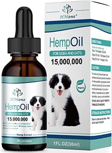 Max Potency Hemp Oil for Dogs Cats - Help Pet Anxiety Stress Pain Inflammation Arthritis Aggressive Relax Sleep Allergies Seizures Relief - Pets Treats Chews Joint Hip Organic Cat Dog Calming Drops
