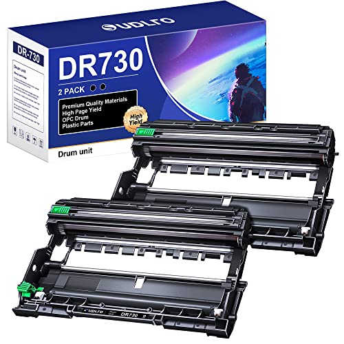 DR730 Drum Unit Brother DR730 Replacement for Brother Drum DR730 DR-730 to Compatible with MFC-L2750DW HL-L2370DW MFC-L2710DW HL-L2350DW DCP-L2550DW Printer (2 Black, Not Toner)