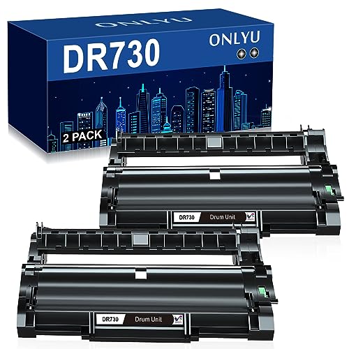 ONLYU dr730 Drum Unit Compatible for Brother Drum DR730 DR-730 DR 730 for MFC-L2710DW HL-L2370DW HL-L2350DW HL-L2390DW MFC-L2750DW DCP-L2550DW (2 Pack, NOT Include Toner)