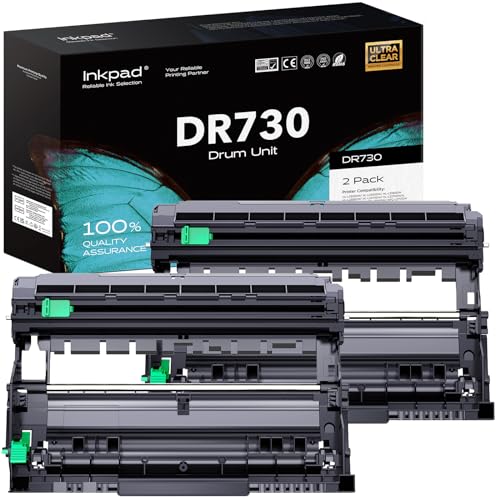 DR730 Compatible Drum Unit 2 Pack (NOT Toner) Replacement for Brother DR-730 Drum Unit Compatible with MFC-L2710DW MFC-L2750DW HL-L2390DW HL-L2350DW DCP-L2550DW MFC-L2750DWXL HL-L2370DW Printer