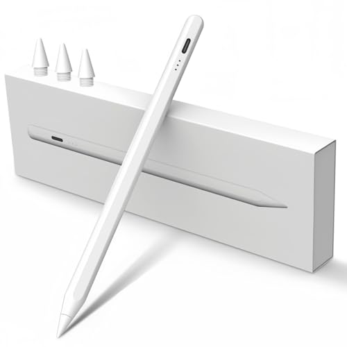 Stylus Pen for iPad W/Palm Rejection Tilt Sensitivity,13 Mins Fully Charged,MEKO Active Apple Pencil iPad Stylus Compatible W/iPad 6/7/8/9/10,iPad Pro12.9&11",iPad Air3/4/5,iPad mini5/6(1Pack+3Nibs)