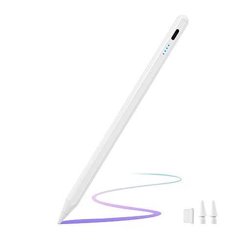 Stylus Pen for iPad 9th&10th Generation, Apple Pencil with Palm Rejection, Stylus Pen Compatible with 2018-2023 Apple iPad 10/9/8/7 Gen/iPad Pro 11/12.9/iPad Air 5th gen for Writing-Cream Color