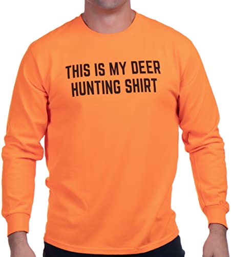 This is My Deer Hunting Shirt | Funny Hunter Blaze Orange Safety Clothes T-Shirt-(Adult,L)