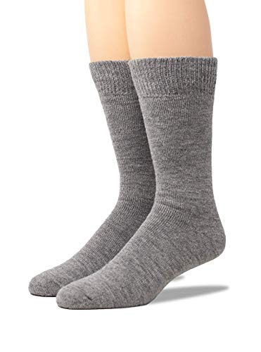 WARRIOR ALPACA SOCKS - Outdoor Alpaca Wool Socks, Terry Lined with Comfort Band Opening For Men And Women(Medium, Smoke)