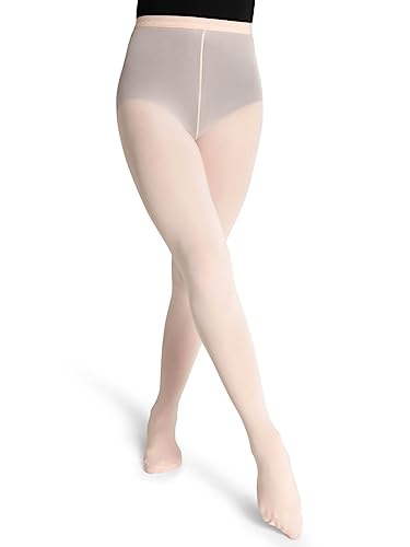 Capezio Ultra Soft Transition Tights For Women, Professional Dance Tights, Footless Or Footed, Womens Tights, Versatile Moisture Wicking Transition Dance Tights Women- Ballet Pink, S-M(Small-Medium)