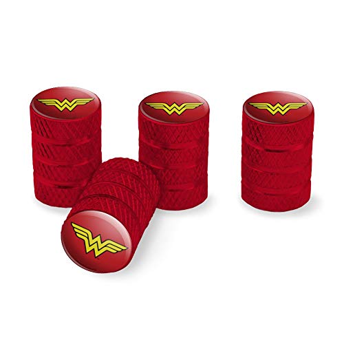 Wonder Woman Classic Logo Tire Rim Wheel Aluminum Valve Stem Caps