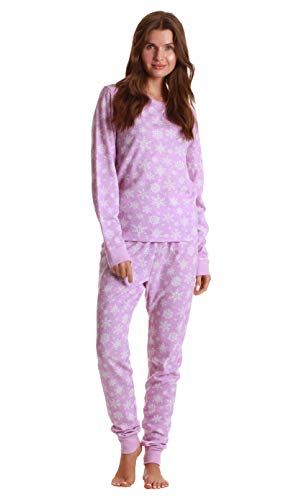 Just Love Printed Thermal Crew Neck Pajamas Set 6874-10510-LIL-XS