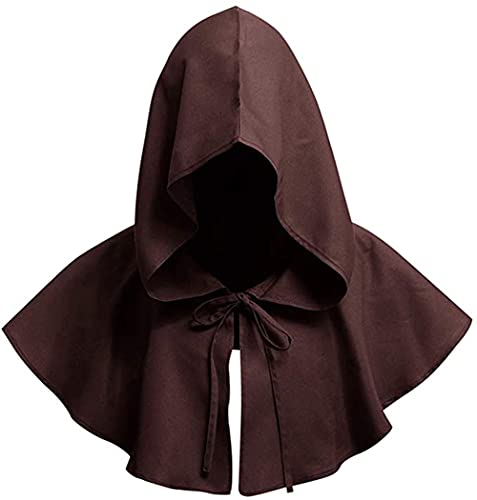 HAXICO Halloween Grim Cowl Cloak Medieval Wicca Pagan Hood Hat Cosplay Costumes Hooded Poncho For Men Women