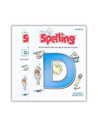 4th Grade Spelling Homeschool Set Level D by A Reason For - Complete Curriculum Kit for Fourth Graders - Practice Workbook for Words, Vocabulary & Comprehension Skills - Kids Help Learning Workbooks