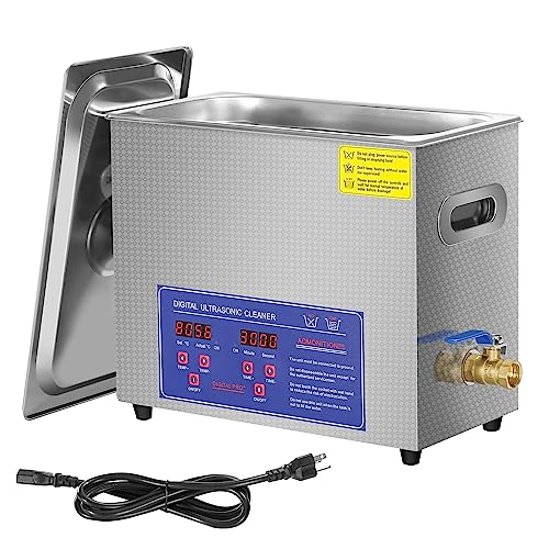 Ultrasonic Cleaner- Rengue 6L Professional Ultrasonic Cleaner Machine 40kHz with Digital Timer and Heater, Ultrasonic Parts Cleaner Fit for Professional Tools,Metal Parts,Jewelry,Eyeglasses