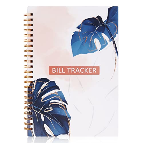 Miru Bill Payment Tracker. A5 Notebook Bill Planner with Spiral Binding and Back Pocket  Home Finance & Monthly Bill Payment Organizer, Logbook