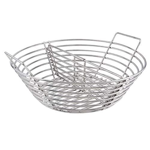 Lump Charcoal Fire Basket with Divider Big Green Egg Accessories,Stainless Steel Grill Ash Baskets for The Large Big Green Egg,Kamado Joe Classic