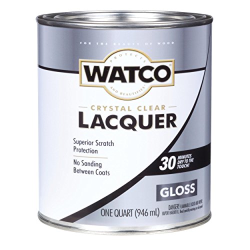 Rust-Oleum Watco 63041 Lacquer Clear Wood Finish, Quart, Clear Gloss