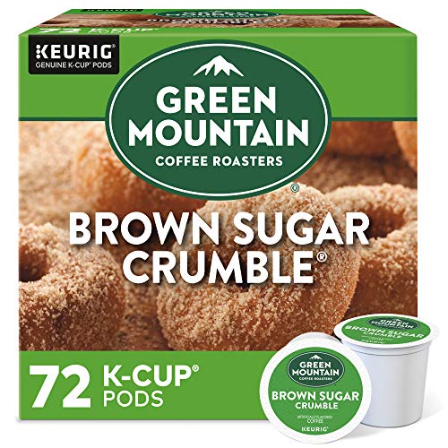 Green Mountain Coffee Roasters Brown Sugar Crumble, Single-Serve Keurig K-Cup Pods, Flavored Light Roast Coffee Pods, 72 Count