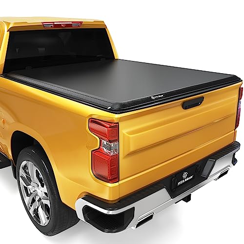 YITAMOTOR Soft Roll Up Truck Bed Tonneau Cover Compatible with 2019-2024 Chevy Silverado/ GMC Sierra 1500 New Body Style, Fleetside 5.8 ft Bed