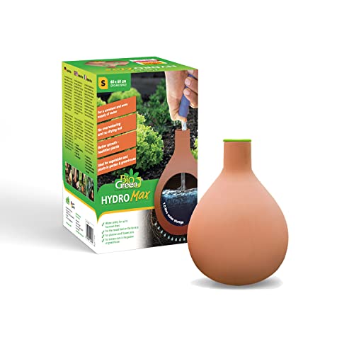 Bio Green HM Hydro Max S System - Plant Watering Devices - OYA Watering Pot for Healthy Plants & Efficient Conservation - Olla Watering System While on Vacation - 1 Liter / 34 oz - Brown, Small