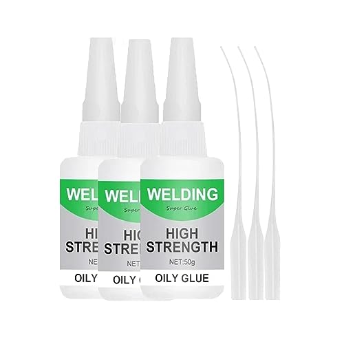 150ML Welding High-Strength Oily Glue, Jue Fish Glue Universal Super Glue Gel, Instant Bonding, Strong Adhesion, Repairs Last Long Time for Metal, Wood, Ceramics,Veinhealing Varicose(3PCS 50g/1PCS)