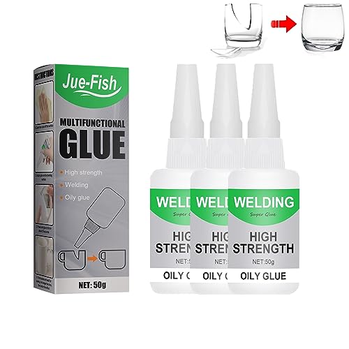 Jue Fish Glue, 3pcs Jue-Fish Welding High-Strength Oily Glue, Jue Fish Multifunctional Glue, Multifunctional Welding Glue, Universal Super Glue Welding High-Strength Oily Glue