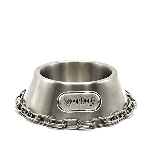 Snoop Doggies Doggs Deluxe Off The Chain Pet Bowl, Steel, Small
