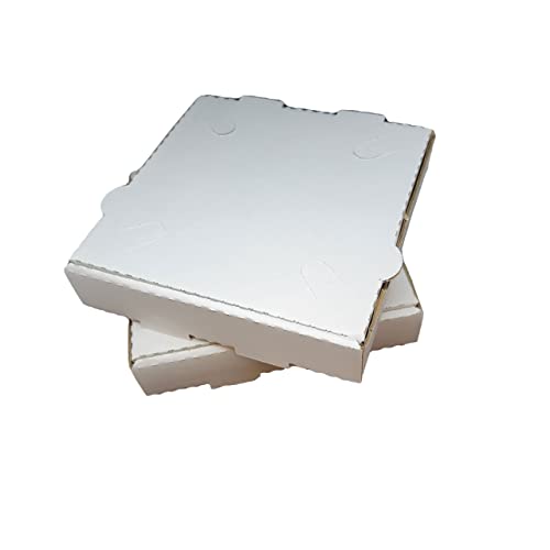 DHG PROFESSIONAL 50 Pack Corrugated Pizza Box - White Cardboard (12" x 12")