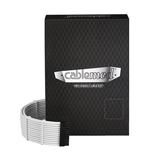 CableMod C-Series Pro ModMesh Sleeved Cable Kit for Corsair Type 4 RM Black Label/RMi/RMX (White)