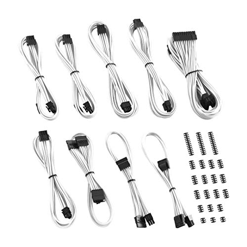 CableMod C-Series Classic ModMesh Sleeved Cable Kit for Corsair Type 4 RM Black Label/RMi/RMX (White)