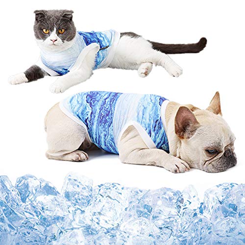 Dog Cooling Vest Dog Cooling Shirts, Breathable Cooling Jacket for Dog Anxiety Relief Sun Protection, Soft Dog Cool Coat for Small Medium Dogs/Cats Outdoor Walking Training Hiking on Summer