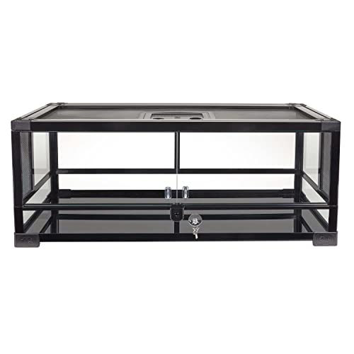 Zilla QuickBuild Terrarium, Sleek Glass Reptile Habitat, Easy Setup, Suitable for all Types of Reptile Pets, Whether Amphibians, Reptilians, Snakes, or Even Arachnids, 30"x12"x12"