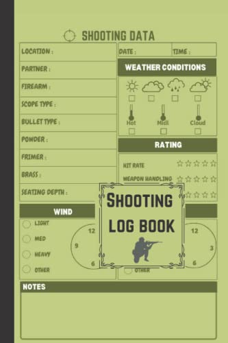 Shooting Log Book: Shooting Data Book for For Beginners & Professionals | Rifle Handgun Pistol Long range Shooting log book | Gifts For Shooters