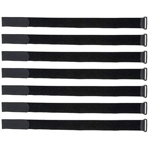 VELCRO Brand 25pc Bulk Pack 18" x 1" Cinch Straps with Buckle, Heavy Duty Fastening or Cable Management Solution, VELSTRAP Black, 91837