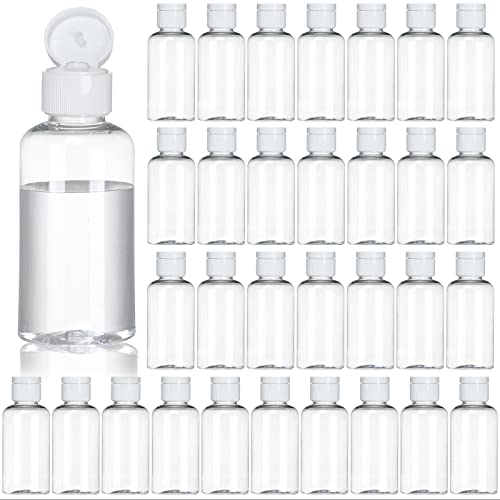 100Pack 1.7oz/50ml Plastic Empty Squeeze Bottles with Flip Cap Hand Sanitizer Bottle small travel Size bottles Refillable Container for Shampoo Lotion Cream Body Soap Baby Shower Weeding Party Favors