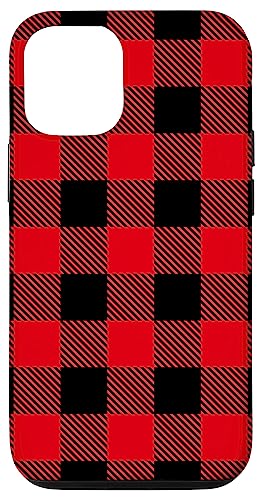 iPhone 14 Pro Red Black Buffalo Tartan Checkered Plaid Christmas Winter Case