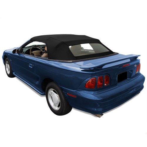 Sierra Auto Tops Replacement Convertible Soft Top with Heated Glass Window, fits Ford Mustang models 1994-2004, Premium Grade Sailcloth Vinyl, Black