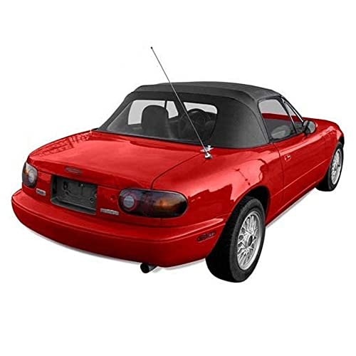 Compatible With Mazda Miata Convertible Top with Plastic Window Black Cabrio 1989-2005