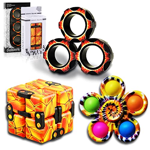 Dr.Kbder Fidget Toys Adults Set, Autism Sensory Toys Pack with figette Cube ADHD Stress Relief Toys for Kids Teen, Cool Gadget Desk Spinner Christmas Stocking Stuffer for Kids