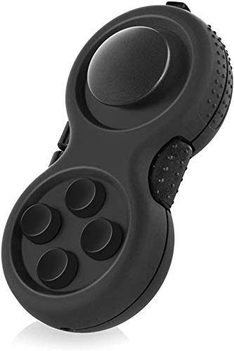 WTYCD The Original Fidget Retro: The Rubberized Classic Controller Game Pad Fidget Focus Toy with 8-Fidget Functions and Lanyard - Perfect for Relieving Stress