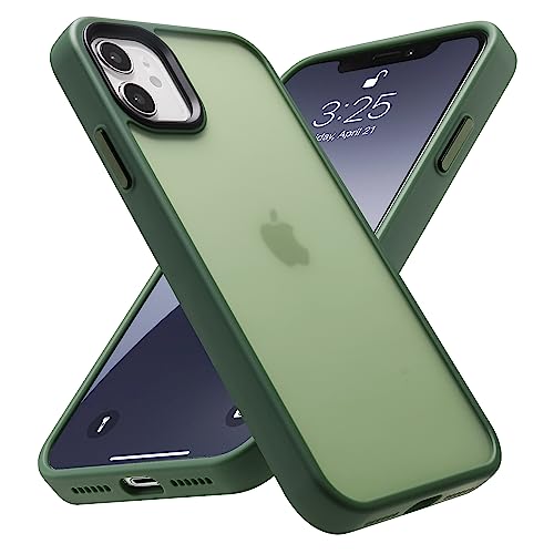 Yriklso for iPhone 11 Phone Case, Shockproof for iPhone 11 Case, Military Grade Drop Protection, Protective Hard Back Slim Translucent Case for iPhone 11 6.1'', Frosted Green