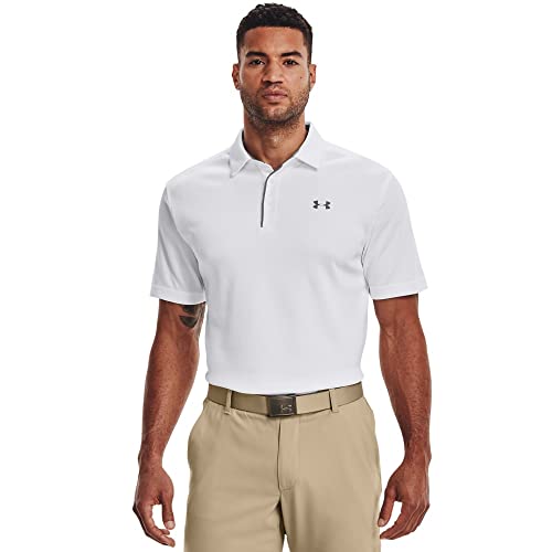Under Armour Men's Tech Golf Polo , White (100)/Graphite , XX-Large