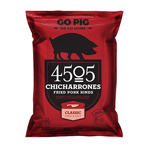 4505 Chicharrones (Fried Pork Rinds) Classic Chili & Salt, 2.5 oz, 12-pack