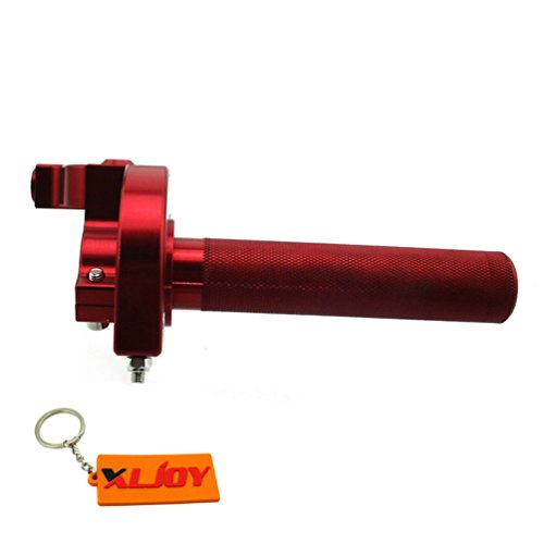 XLJOY Red CNC Throttle Tube With Speed Limiter Bolt For Honda CRF250R CRF250X CRF450R 450X Dirt Pit Bike