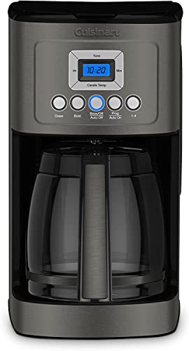 Cuisinart Coffee Maker, Perfecttemp 14-Cup Glass Carafe, Programmable Fully Automatic for Brew Strength Control & 1-4 Cup Setting, Black, Stainless Steel, DCC-3200BKSP1