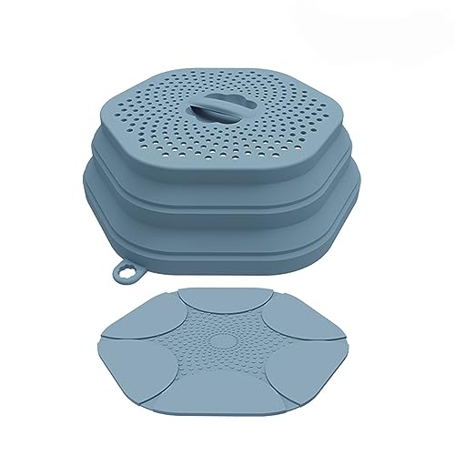 Kuoppa [USA Based] Silicone Microwave Food Cover, A Collapsible 12-inch Plate Dish for Heating, An Expandable Splatter Dome and Non-Toxic Covers for Outside